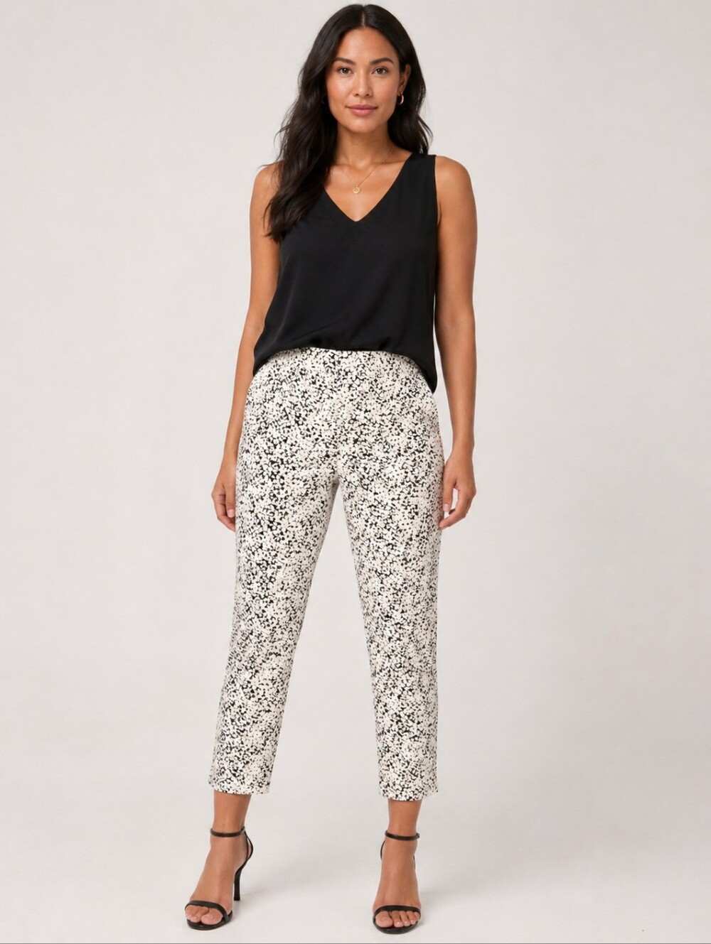 ❤️ PEACE OF CLOTH HIGH RISE JASMINE SLIM STRAIGHT ANKLE PANTS - VINEYARD FLORAL